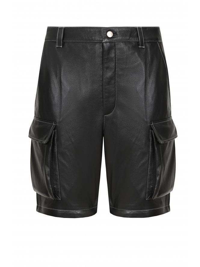 Muubaa 2-IN-1 Leather Cargo Trousers