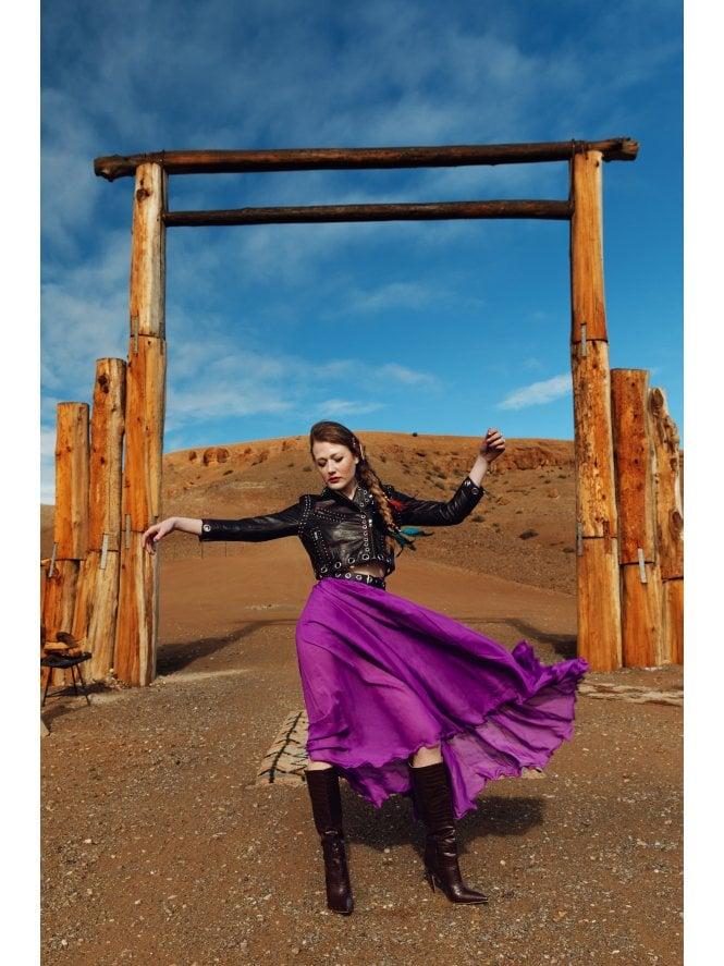 muubaa Muubaa Humner Cropped Embellished Leather Biker