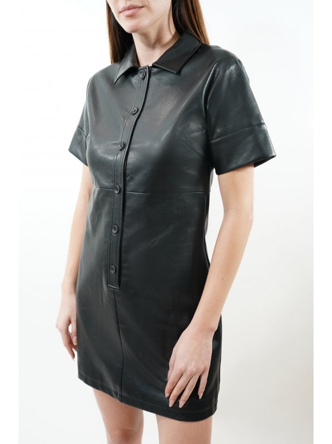 muubaa Muubaa Missy Leather Shirt Dress W/Wide Sleeves