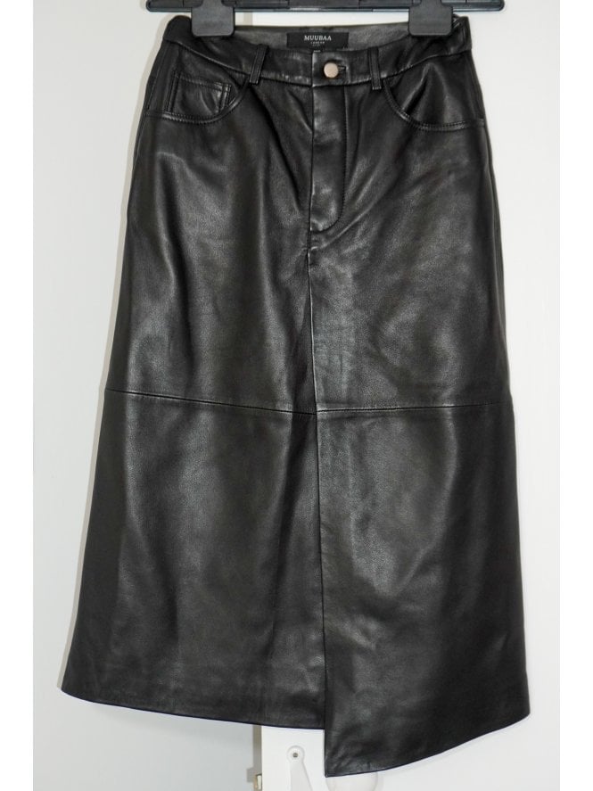 muubaa Muubaa A Line Raw Hem Skirt With Jeans Fly