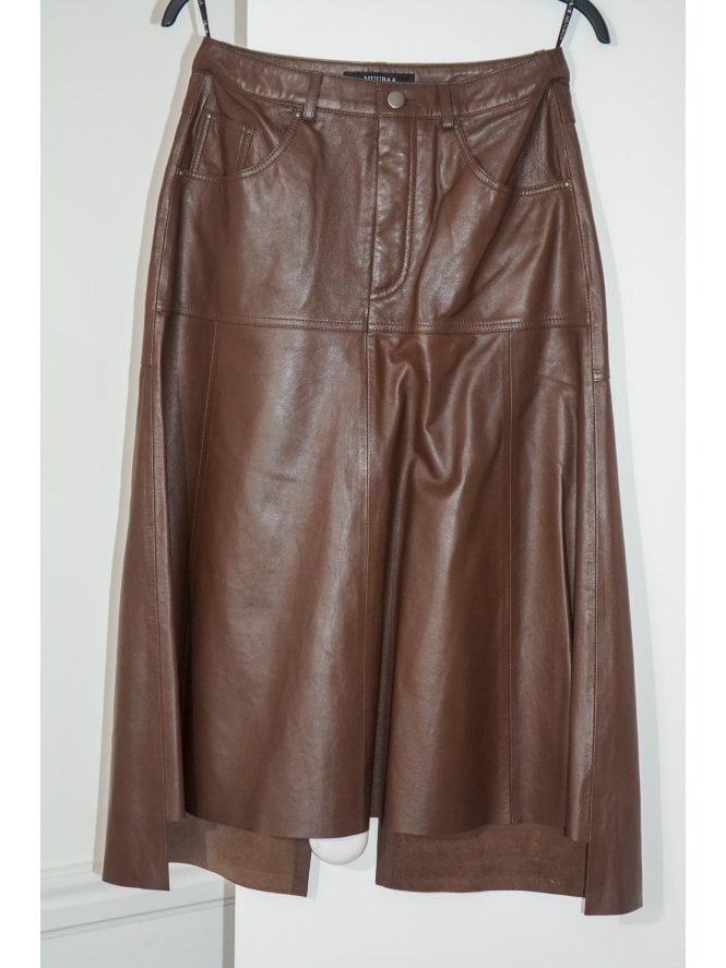 muubaa Muubaa A Line Raw Hem Skirt With Jeans Fly