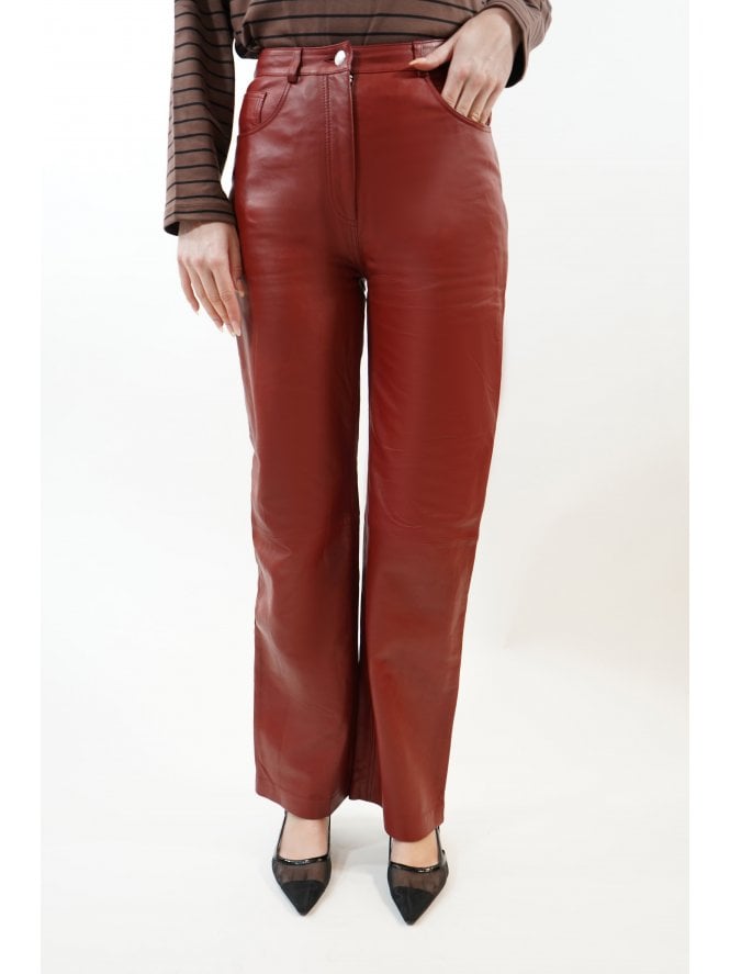 Muubaa Muubaa Amy Straight Leg Leather Jeans