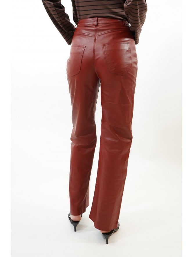 Muubaa Muubaa Amy Straight Leg Leather Jeans