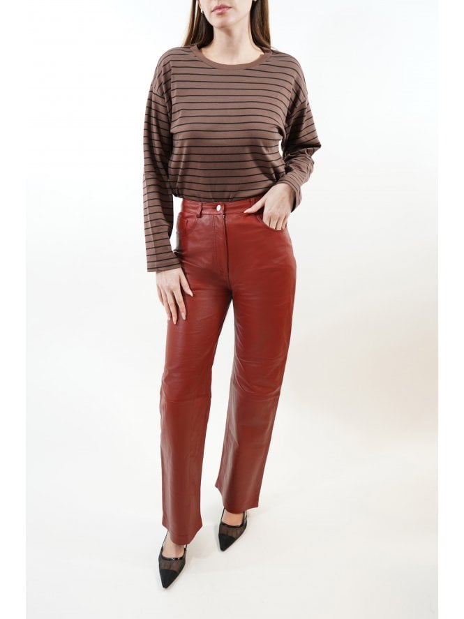 Muubaa Muubaa Amy Straight Leg Leather Jeans