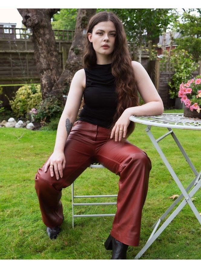 muubaa Muubaa Amy Straight Leg Leather Jeans