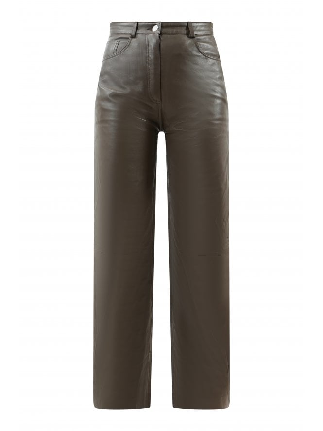 Muubaa Muubaa Amy Straight Leg Leather Jeans