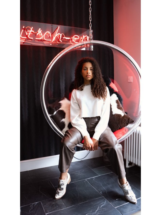 muubaa Muubaa Amy Straight Leg Leather Jeans