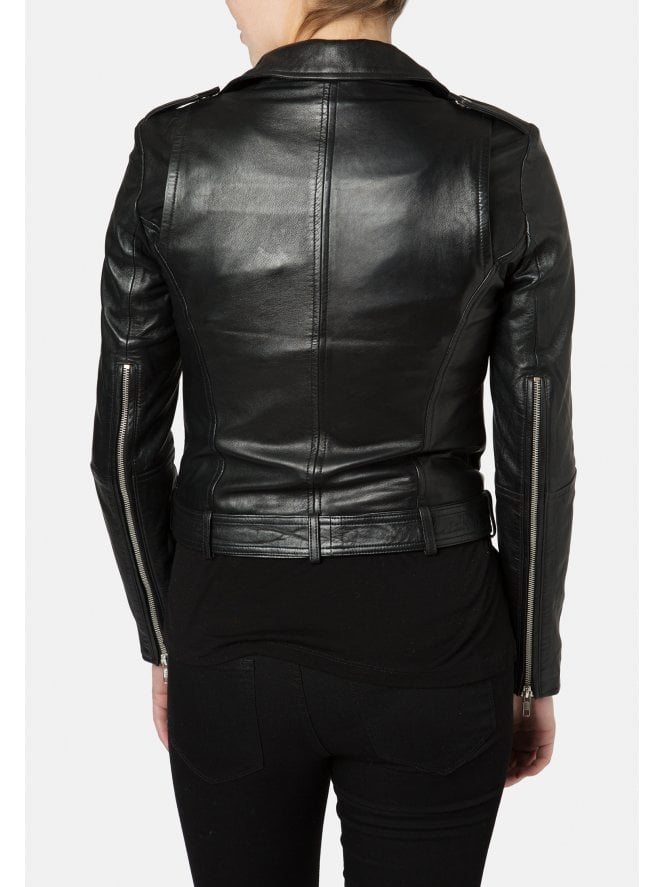 Muubaa Muubaa Argal Black Leather Biker Jacket
