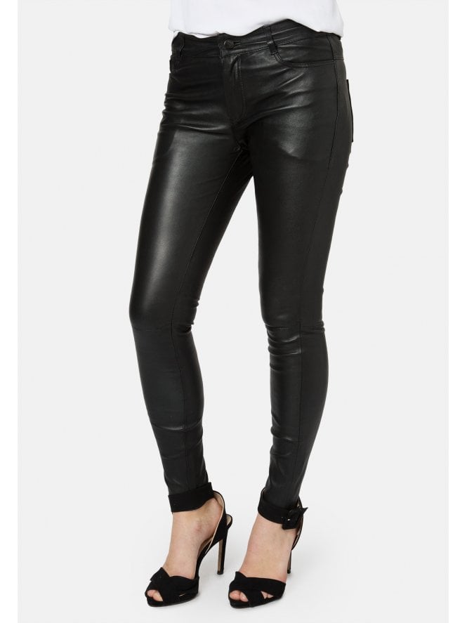 Muubaa Muubaa Bandit 5 Pocket Leather Jean Stretch