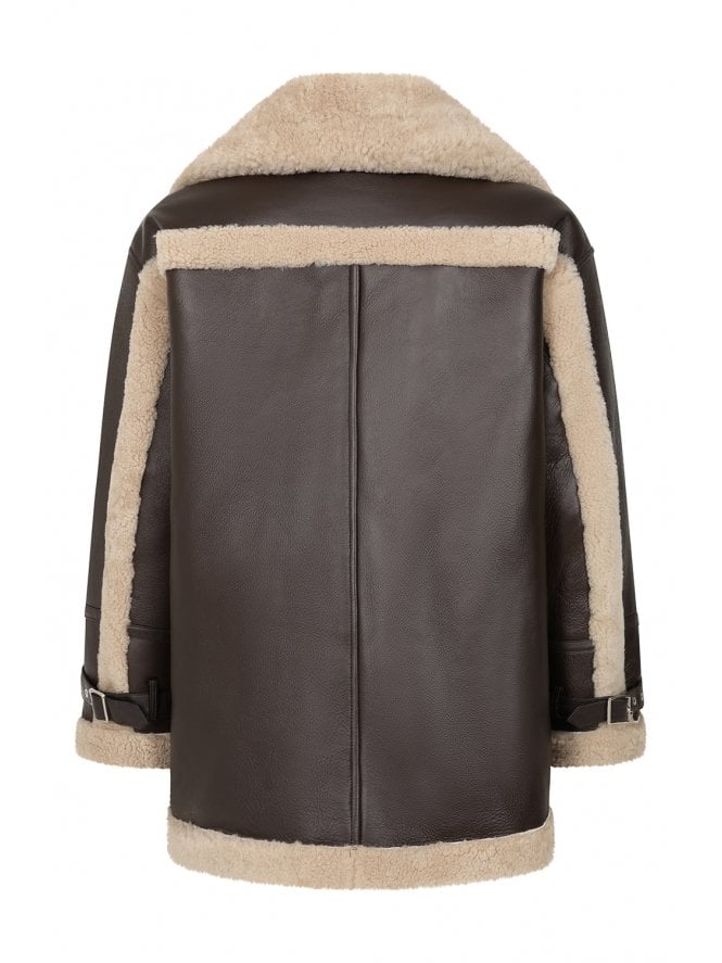 Muubaa Muubaa Bella Dbl Breasted Shearling Coat