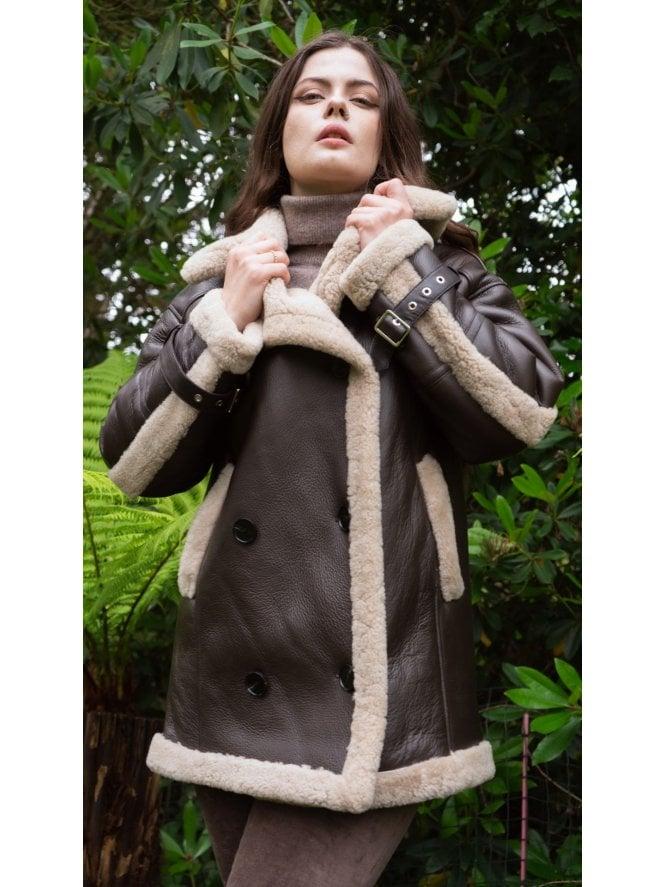 muubaa Muubaa Bella Dbl Breasted Shearling Coat