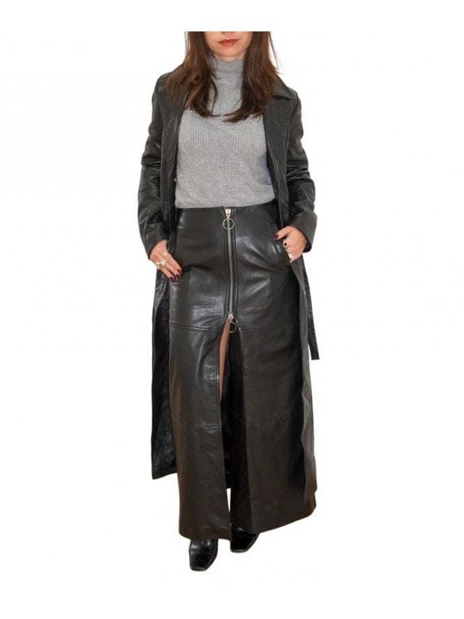 Muubaa Muubaa Belted Leather Coat