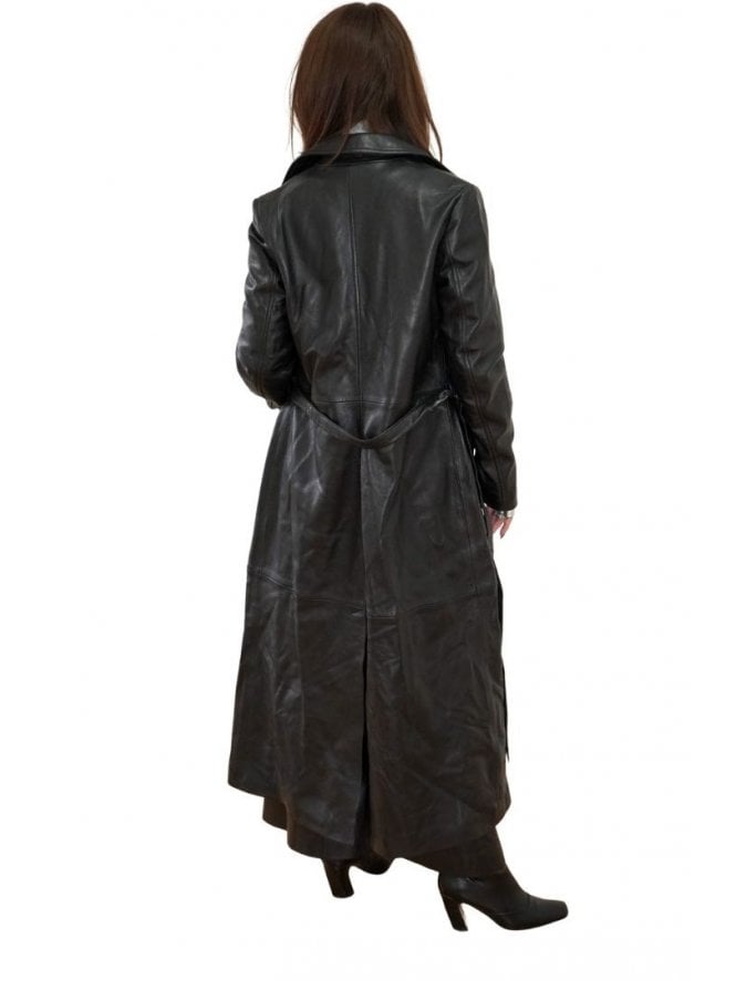 Muubaa Muubaa Belted Leather Coat