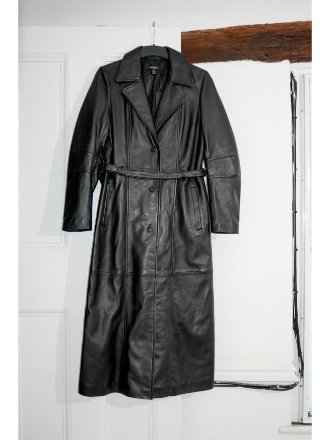 Muubaa Muubaa Belted Leather Coat