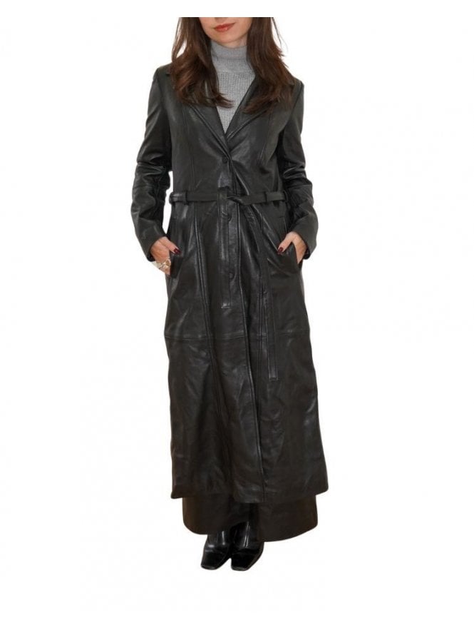 muubaa Muubaa Belted Leather Coat