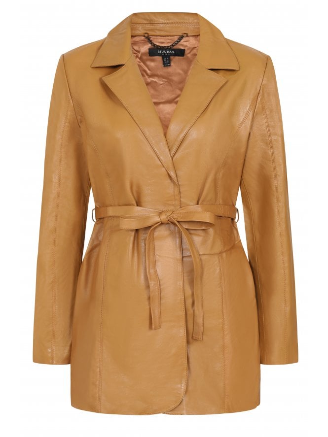 muubaa Muubaa Blazer With Narrow Tie Belt