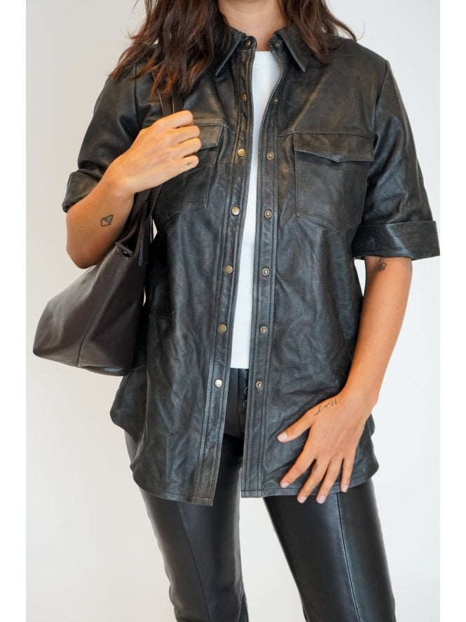 Muubaa Muubaa Buttoned Leather Shirt