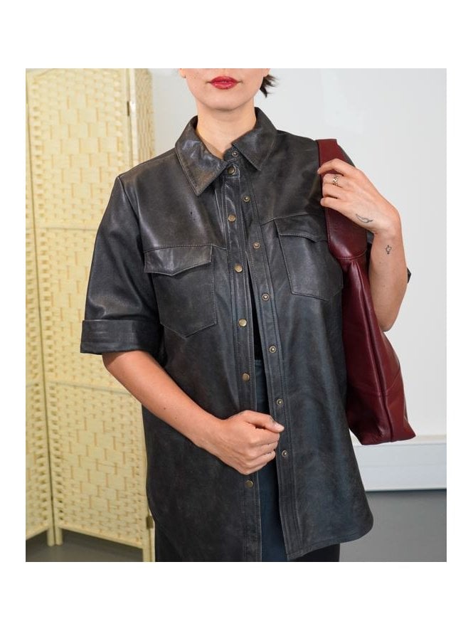 muubaa Muubaa Buttoned Leather Shirt