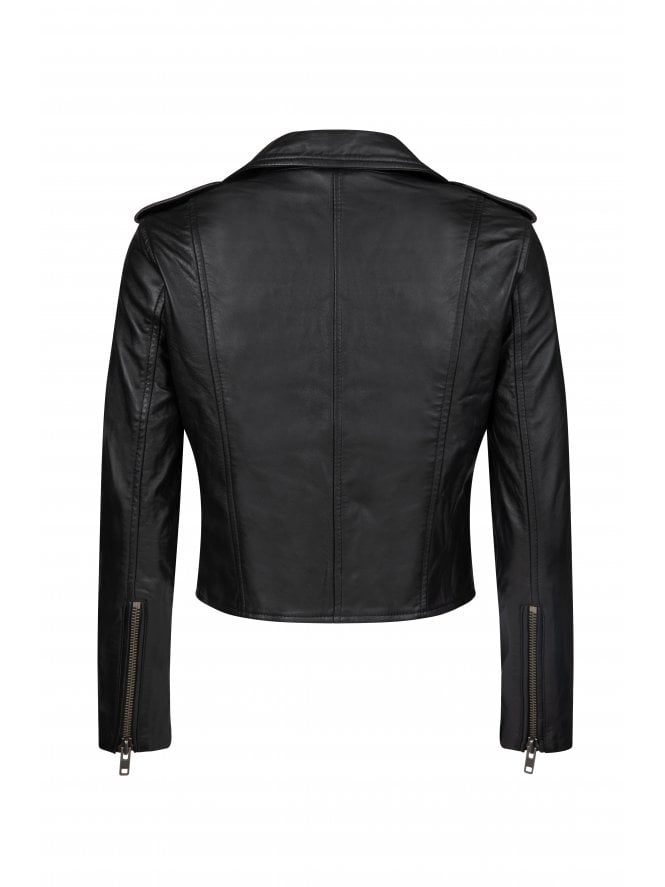 Muubaa Muubaa Chunky Zip Cropped Leather Biker