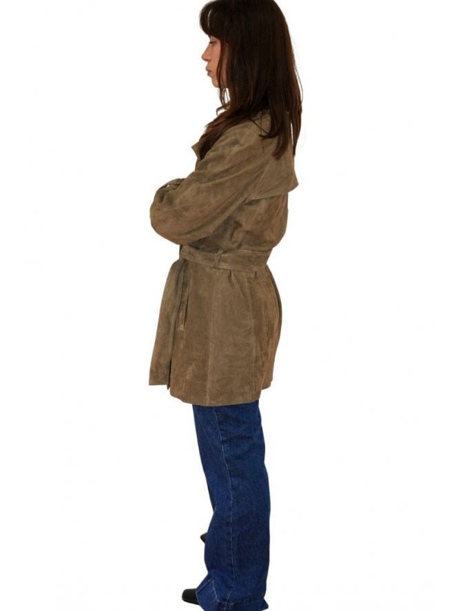 Muubaa Muubaa Cropped Suede Trench