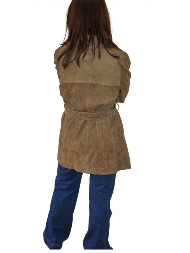 Muubaa Muubaa Cropped Suede Trench