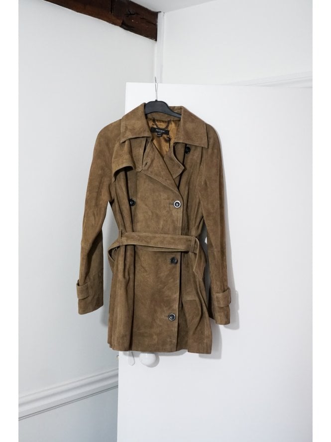 Muubaa Muubaa Cropped Suede Trench