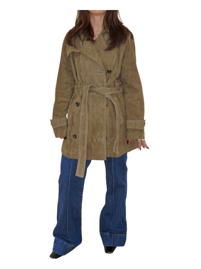 muubaa Muubaa Cropped Suede Trench