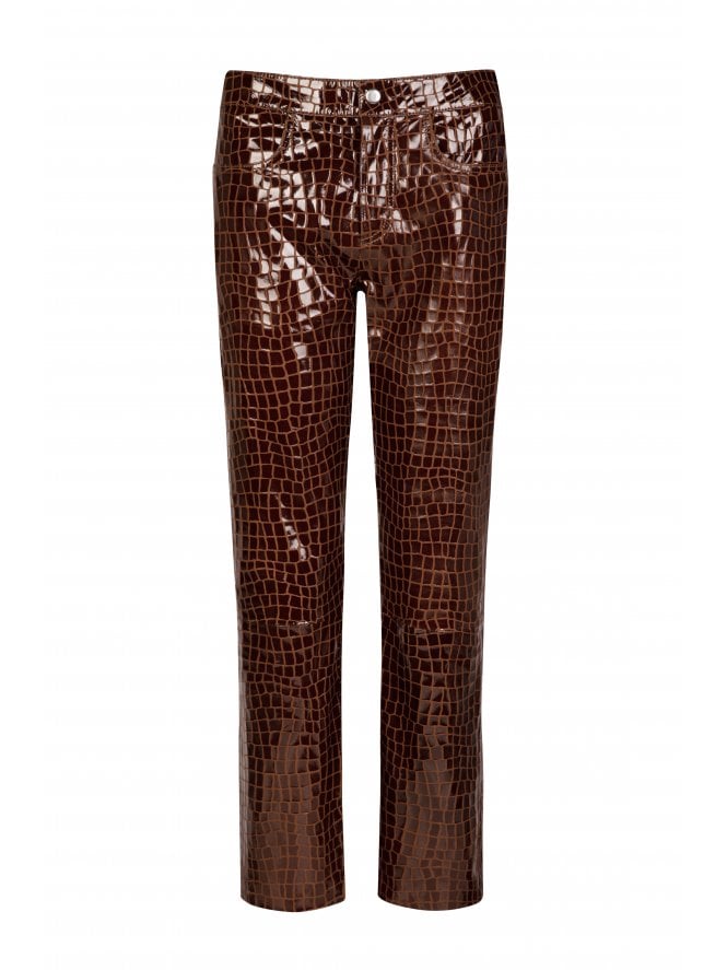 Muubaa Muubaa Diana Patent Croc Leather Jeans