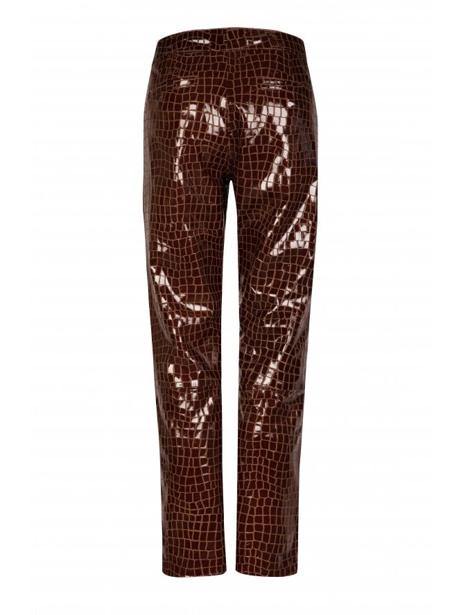 Muubaa Muubaa Diana Patent Croc Leather Jeans