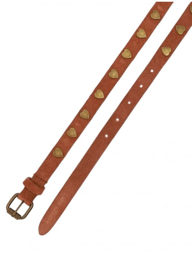 Muubaa Muubaa Heart Studded Belt Ant. Brass