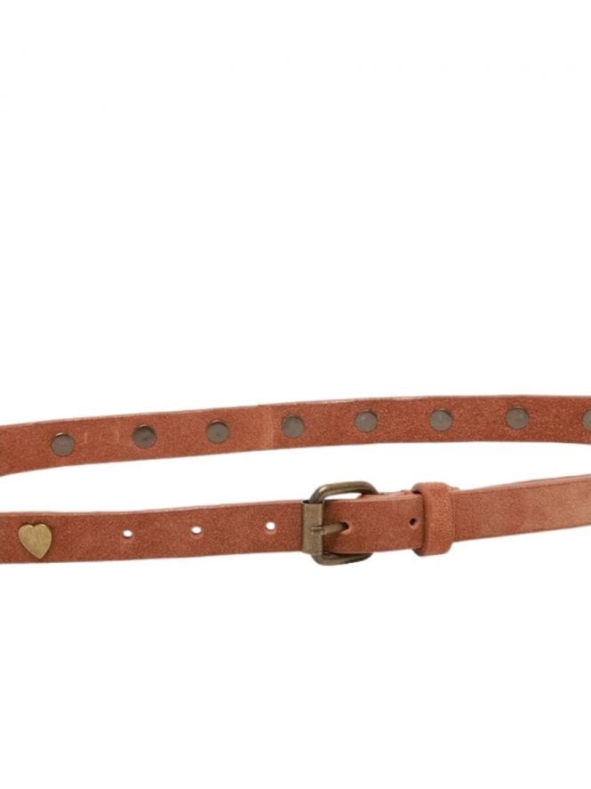 Muubaa Muubaa Heart Studded Belt Ant. Brass