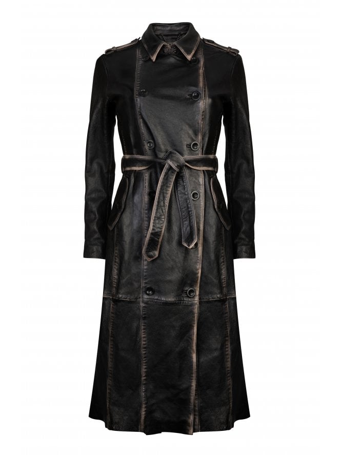 Muubaa Muubaa Inga Long Length Leather Trench