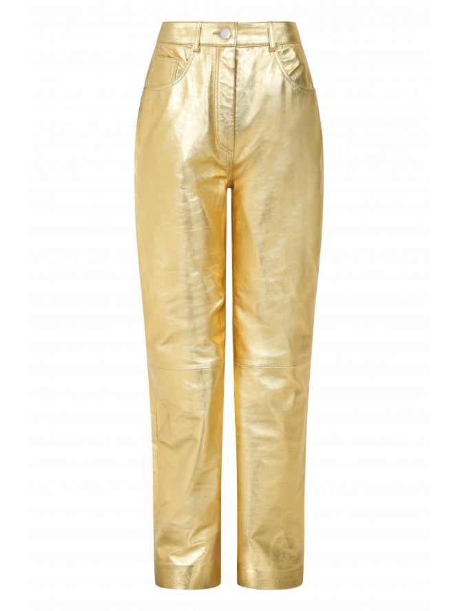 Muubaa Muubaa Lara Straight Leg Leather Trousers