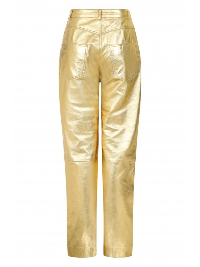 Muubaa Muubaa Lara Straight Leg Leather Trousers