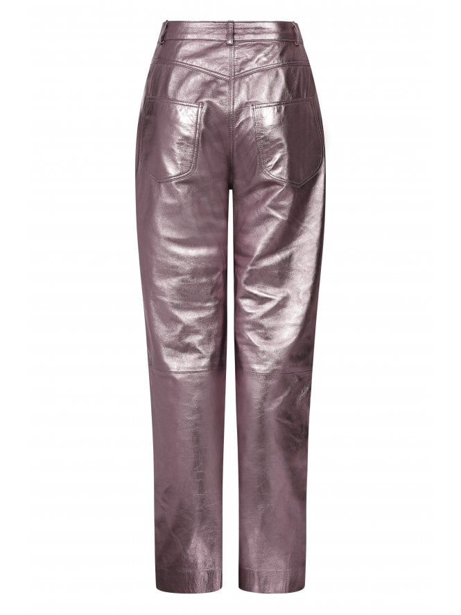 Muubaa Muubaa Lara Straight Leg Leather Trousers