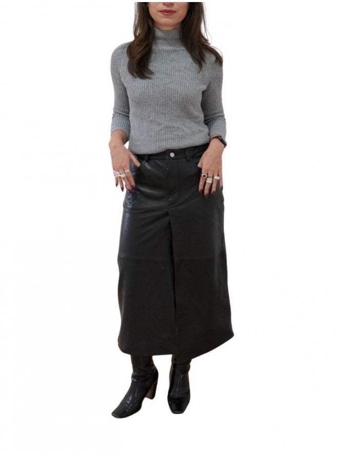 Muubaa Muubaa Long Leather Wrap Skirt