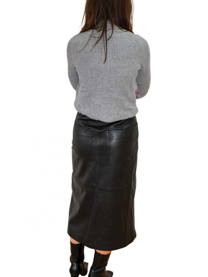 Muubaa Muubaa Long Leather Wrap Skirt