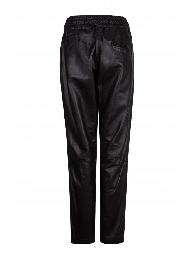 Muubaa Muubaa Malaxis Black Leather Track Pants