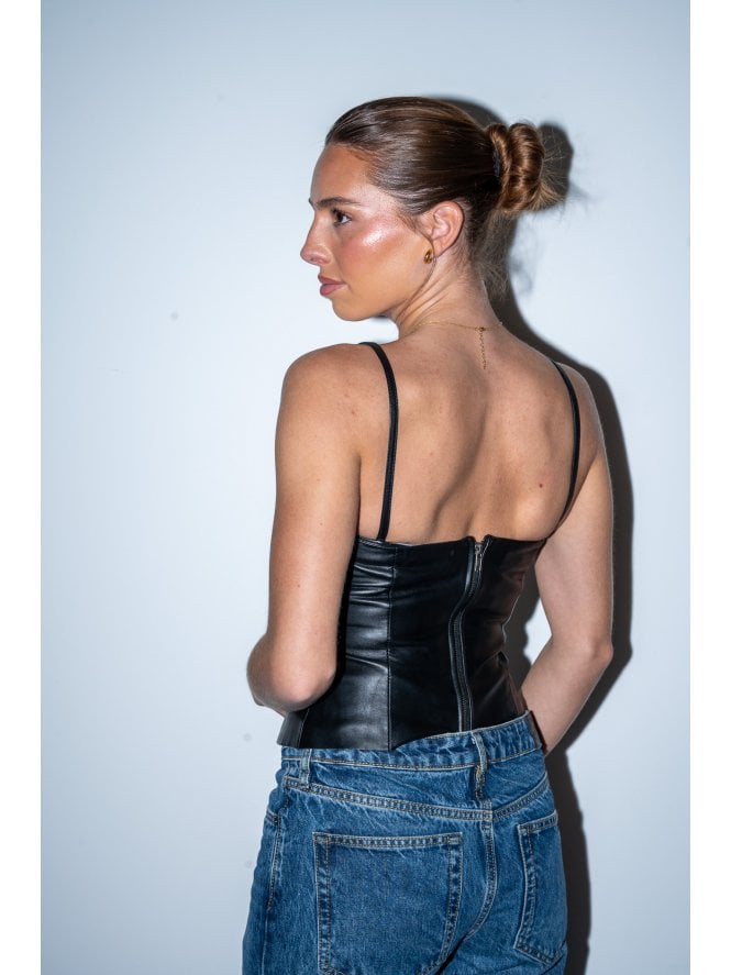 Muubaa Muubaa Maria Leather Top