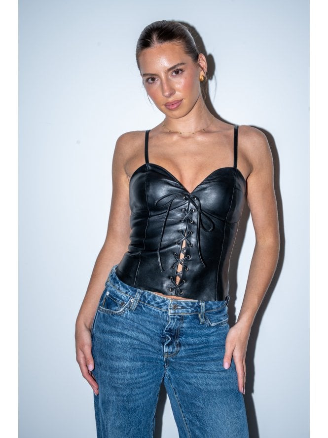 Muubaa Muubaa Maria Leather Top
