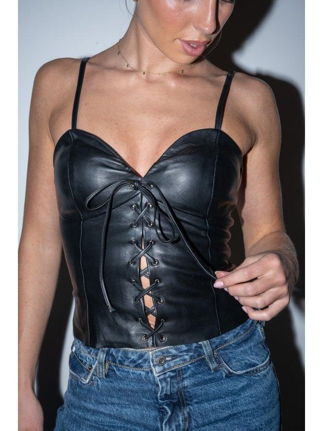 muubaa Muubaa Maria Leather Top