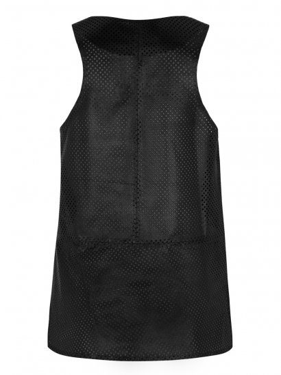 Muubaa Muubaa Olinda Black Perforated Leather Vest