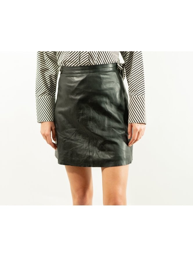 Muubaa Muubaa Pannalina A Line Mini Leather Skirt