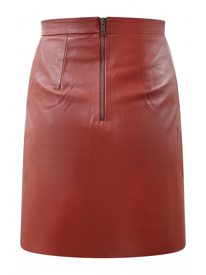 Muubaa Muubaa Pannalina A Line Mini Leather Skirt
