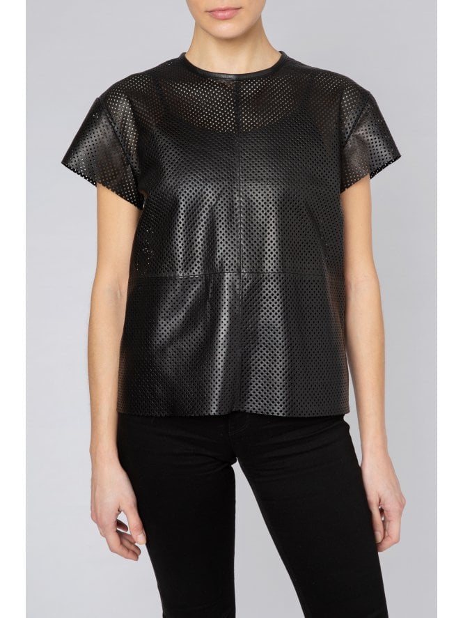 Muubaa Muubaa Perforated Leather T-Shirt