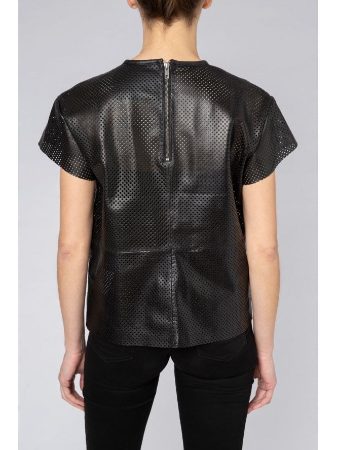 Muubaa Muubaa Perforated Leather T-Shirt
