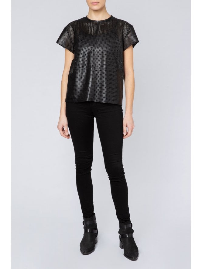 muubaa Muubaa Perforated Leather T-Shirt