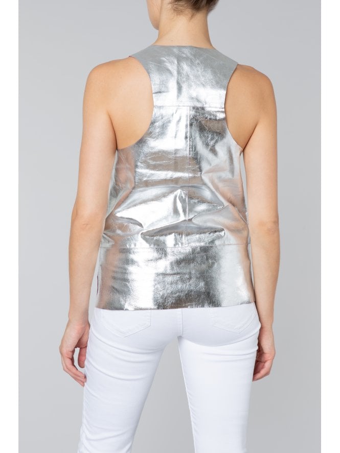 Muubaa Muubaa Rassy Leather Vest Top