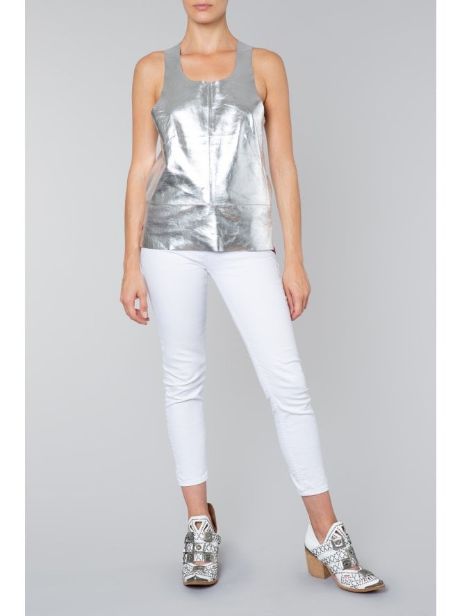 Muubaa Muubaa Rassy Leather Vest Top