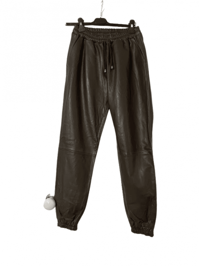 muubaa Muubaa Resh Cuffed Leather Joggers